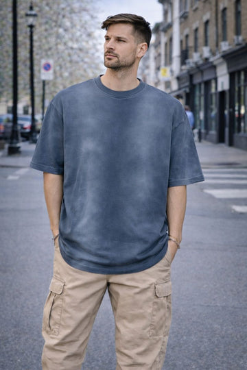Tricou Oversized Basic – GRI Închis