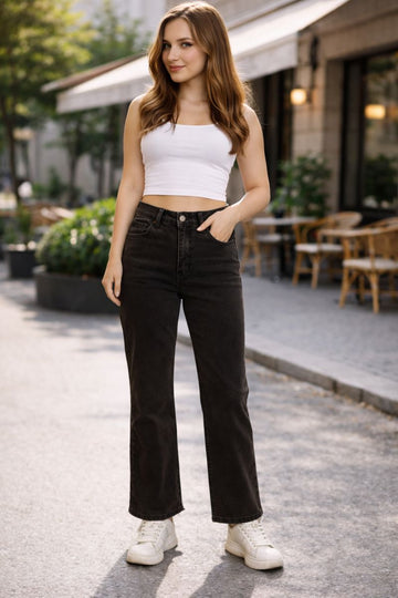 Blugi damă model Palazzo 1744-ie FUME KAR