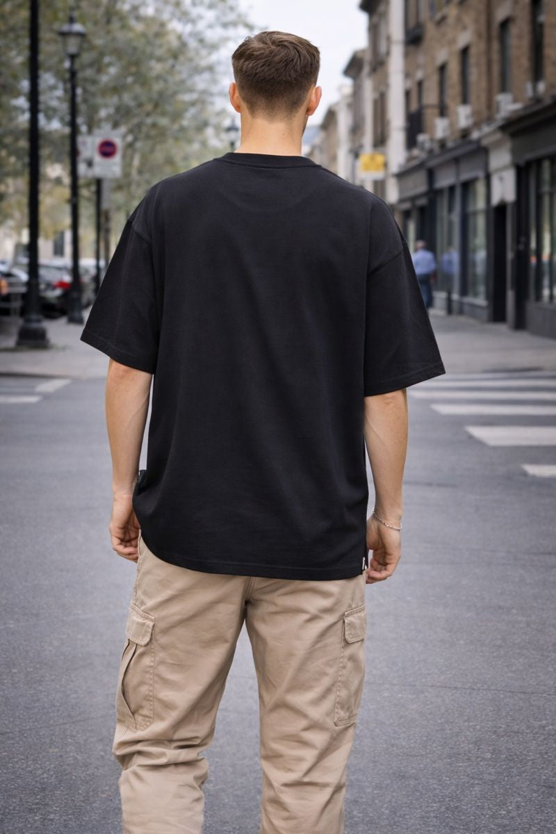 Tricou negru „Virtual Nomad” – Unisex