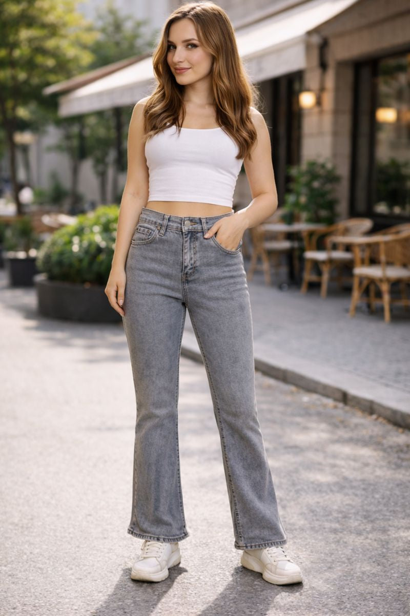 Blugi damă evazați ("ispanyol") – Albastru deschis