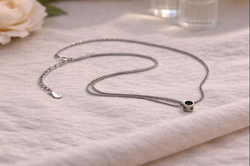 Colier din argint 925 cu pandantiv proiecție „I Love You” în 100 de limbi – cadoul ideal pentru persoana iubită