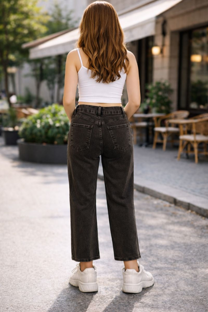 Blugi damă model Palazzo 1744-ie FUME KAR