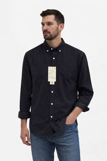 Cămașă bărbătească  Regular Fit - Neagră