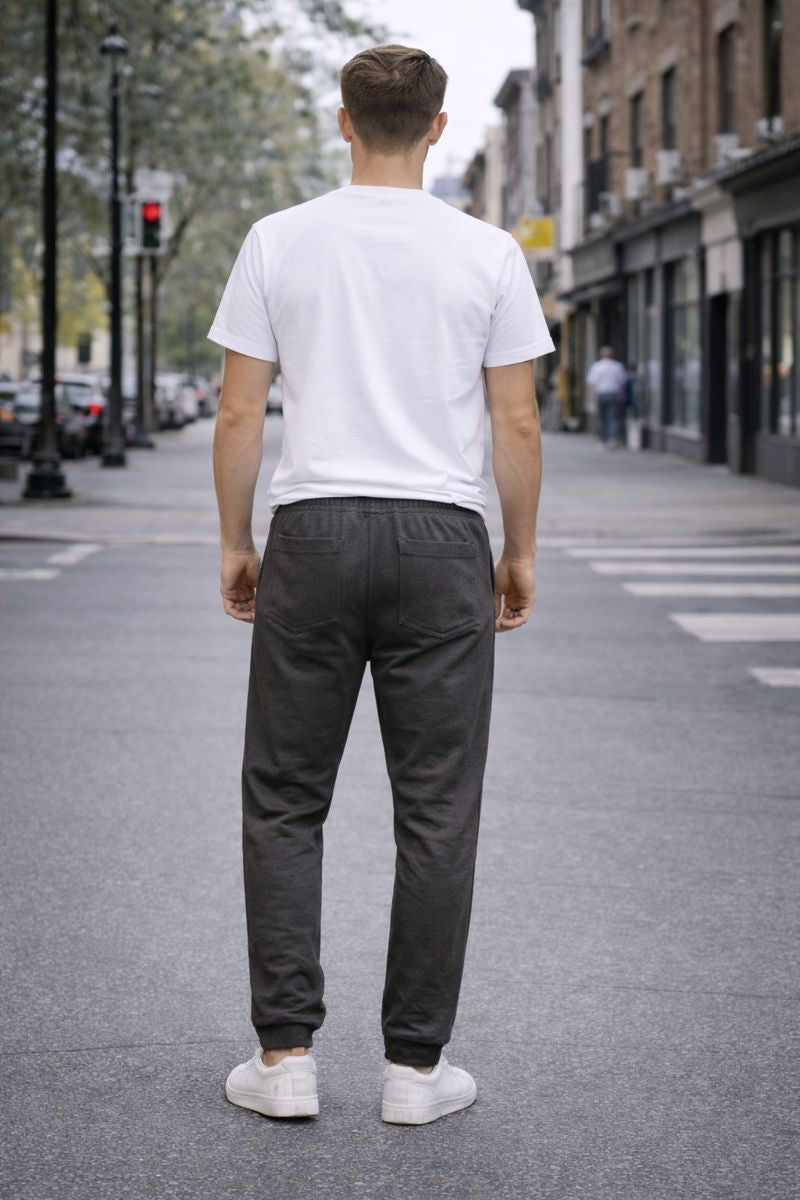 Pantaloni Joggers Bărbați - Gri Inchis Natural