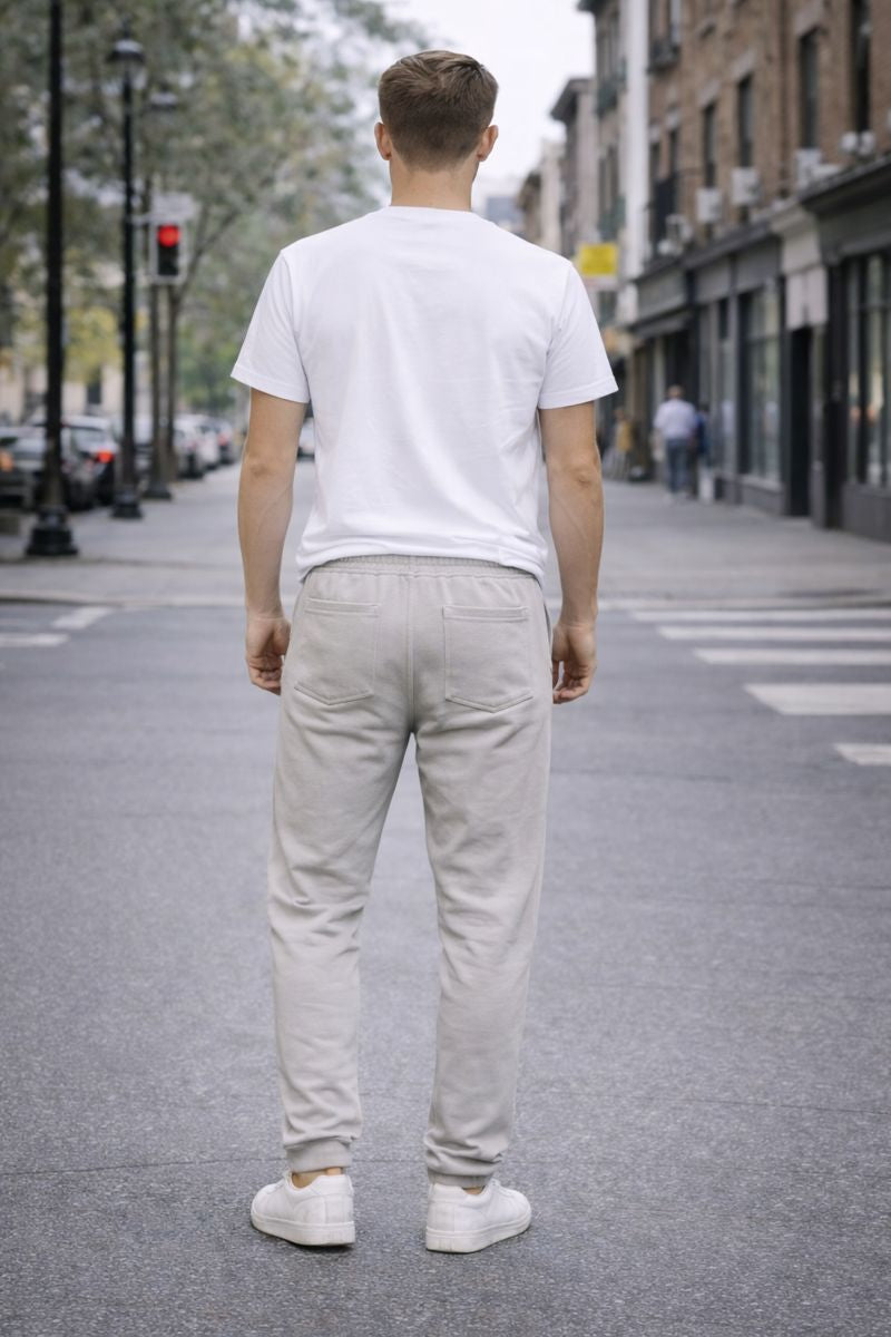 Pantaloni Joggers Bărbați - Gri Deschis Natural