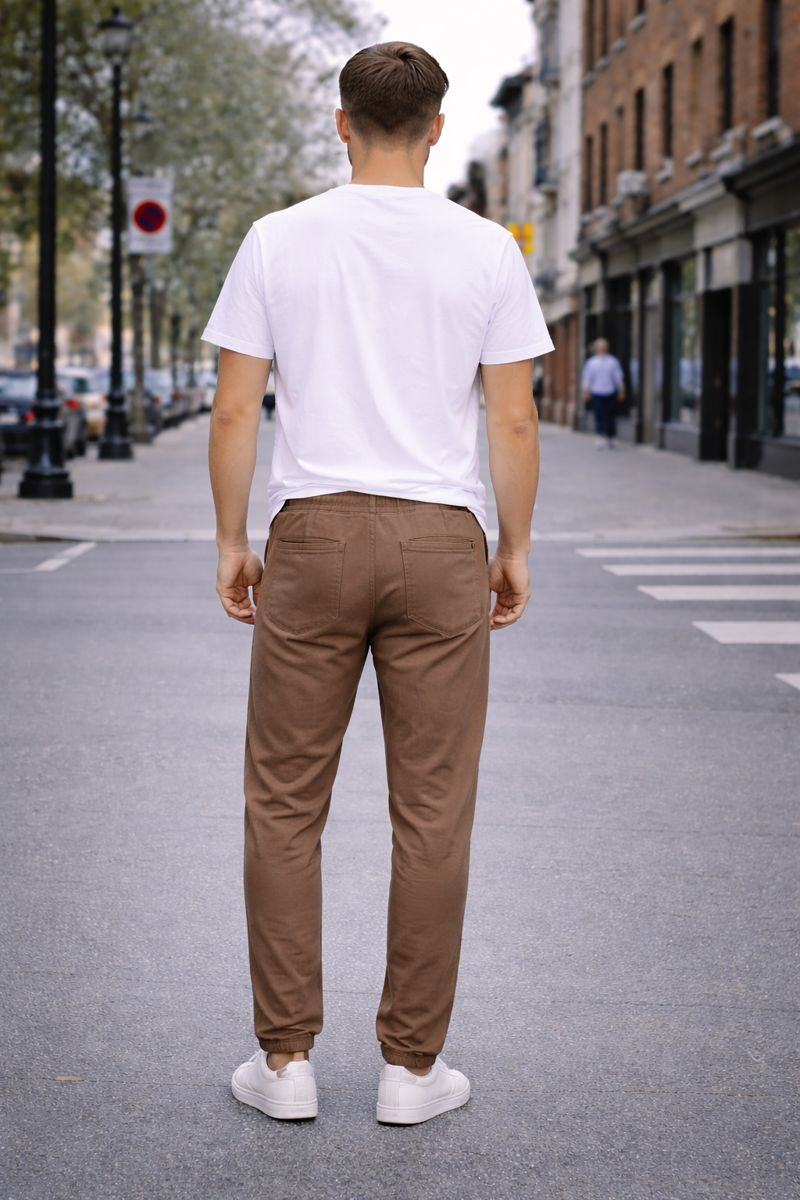 Pantaloni Joggers Bărbați - Bej Natural