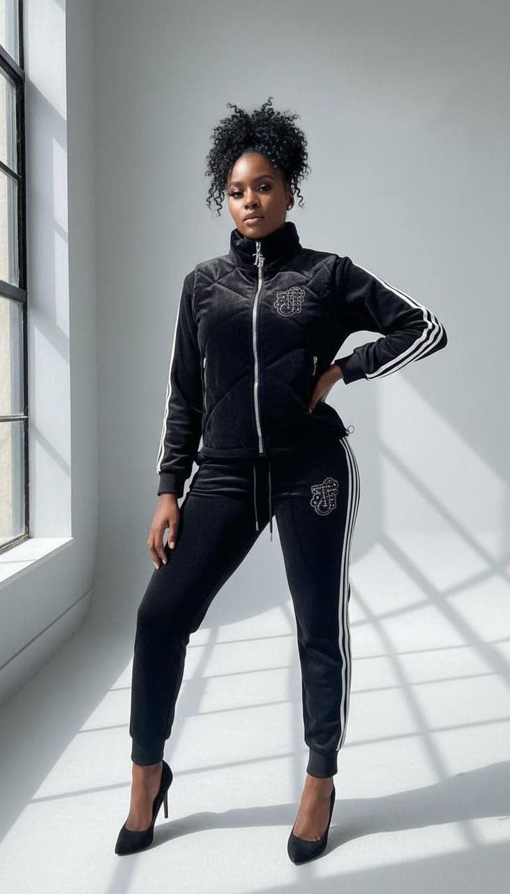 Trening damă Velvet Negru – Cod 9094